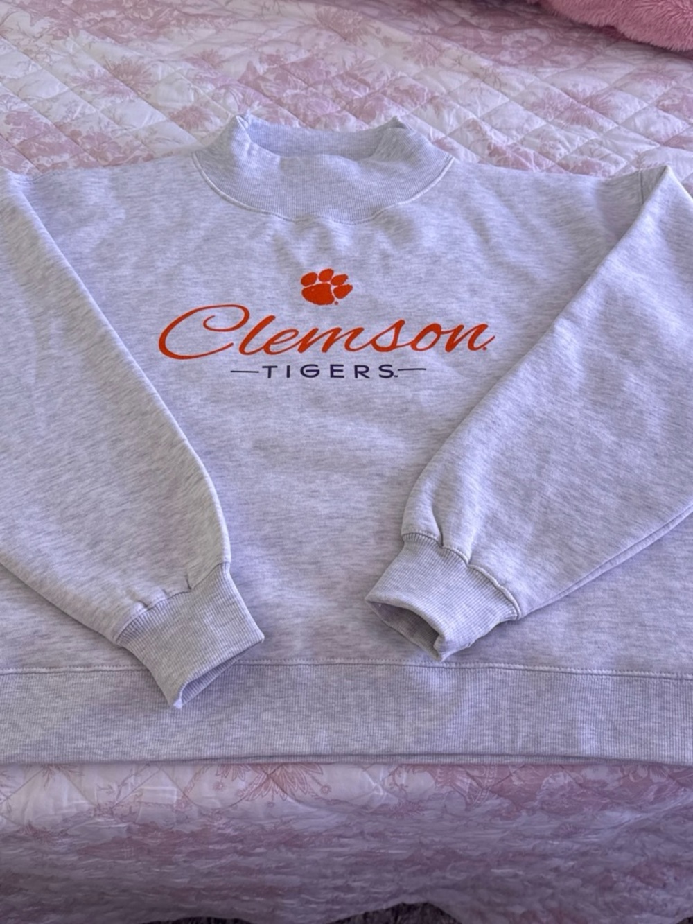 Clemson Tigers Gray Mockneck Sweatshirt